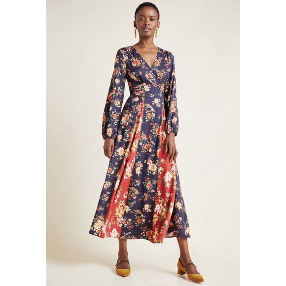 FARM Rio Dresses & Skirts - Farm Rio Anthropologie Women’s Gracia Wrap Maxi Dress Floral Size Medium